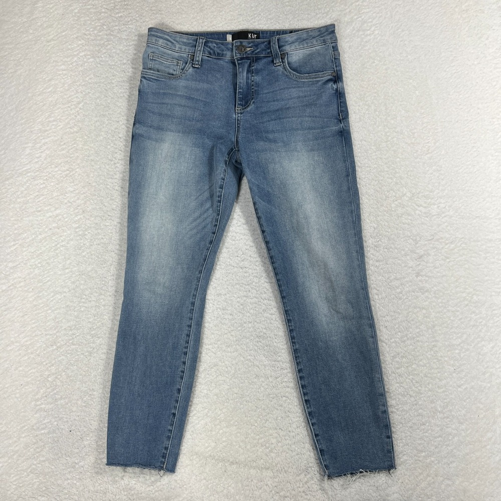 KUT From The Kloth Connie Skinny Crop Jeans Women's 6 (30.5x25) Blue Medium Wash